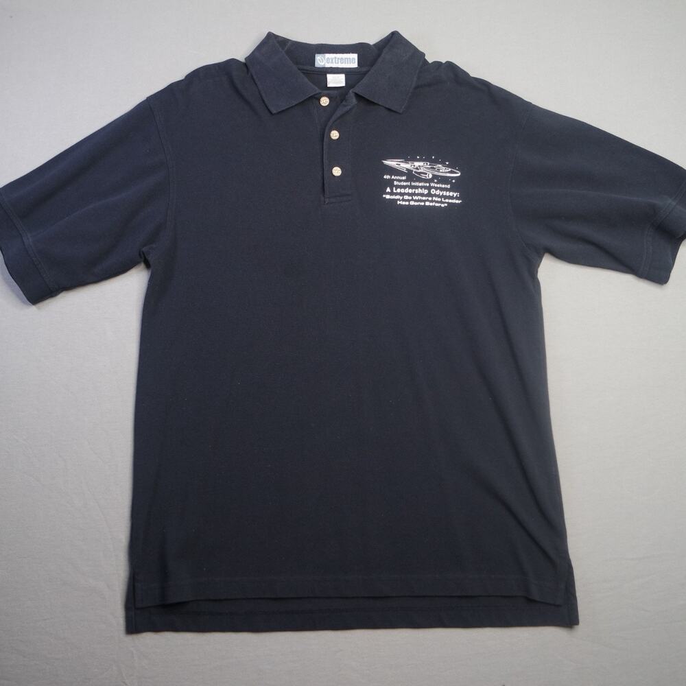 Y2K Extreme Vintage Golf Polo Shirt Men’s Large Camp Logo Odyssey Screenprinted